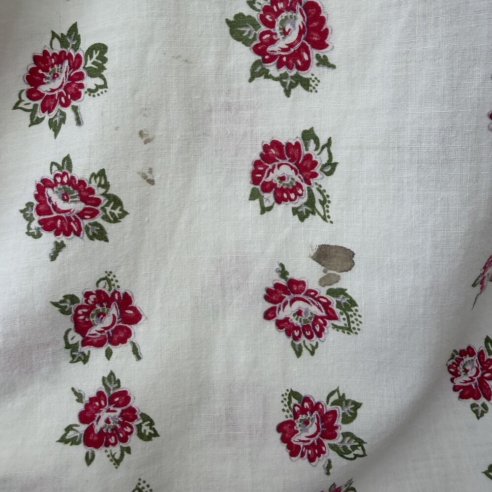 Vintage 60’s Pleated Floral Cotton Skirt, 28” - Picture 7 of 9
